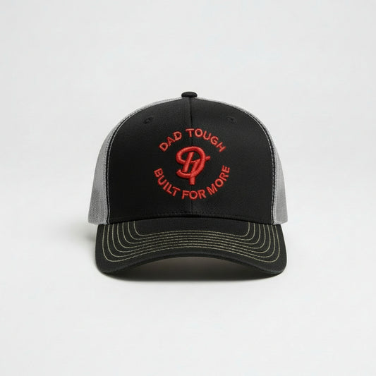Trucker Cap with Dad Tough Red Logo